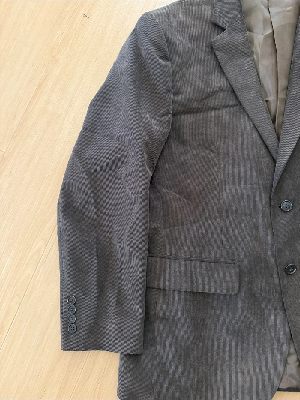 JONES NEW YORK MENS CORDUROY CLASSIC  2-BUTTON SPORTS JACKET BLAZER BROWN 40.S